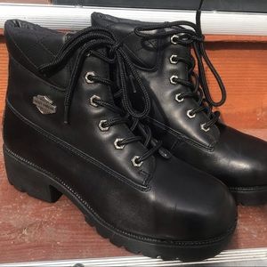 Women’s Harley Davidson Cruise Control black leather motorcycle riding boots